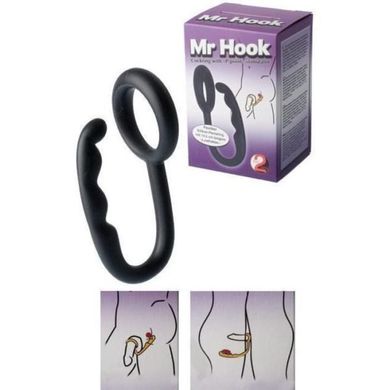 Эрекционное кольцо с анальным стимулятором Mr.Hook Cockring купить в sex shop Sexy
