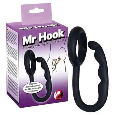 Эрекционное кольцо с анальным стимулятором Mr.Hook Cockring купить в sex shop Sexy