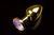 Металева анальна пробка з кристалом Small Gold Pink купити в sex shop Sexy