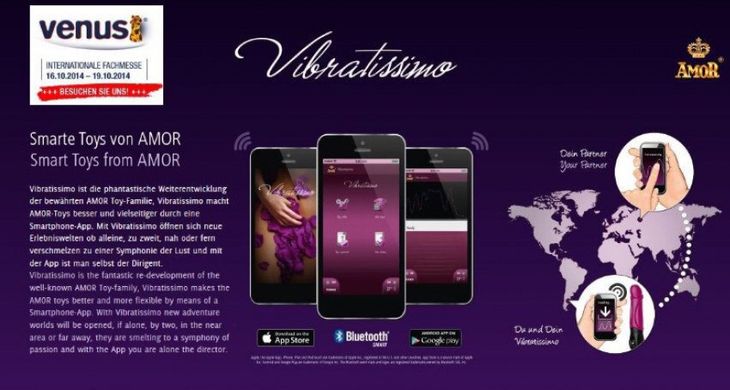 Вібро-кульки керовані смартфоном Vibratissimo Duoball Charger Purple купити в sex shop Sexy