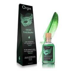 Съедобное массажное масло + перо Orgie Sexy Therapy Apple 100 мл купить в sex shop Sexy