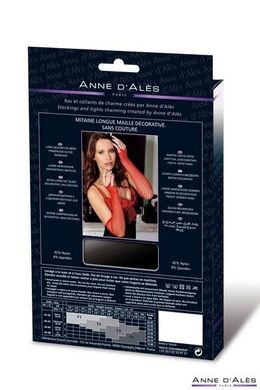 Митенки сетка Anne De Ales Red купить в sex shop Sexy