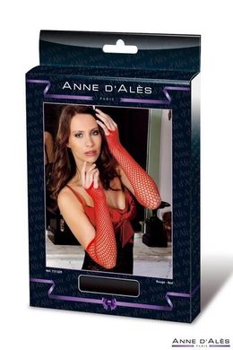 Митенки сетка Anne De Ales Red купити в sex shop Sexy