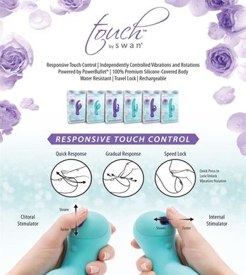 Вибратор с сенсорным управлением Touch by SWAN - Duo Purple купити в sex shop Sexy