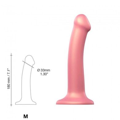 Насадка для страпона Strap-On-Me Mono Density Dildo Rose M, діам. 3,3см, одношаровий силікон, гнучкий купити в sex shop Sexy