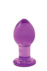 Скляна анальна пробка Crystal Glass Medium Purple купити в sex shop Sexy