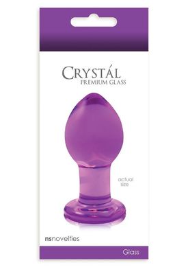 Стеклянная анальная пробка Crystal Glass Medium Purple купить в sex shop Sexy