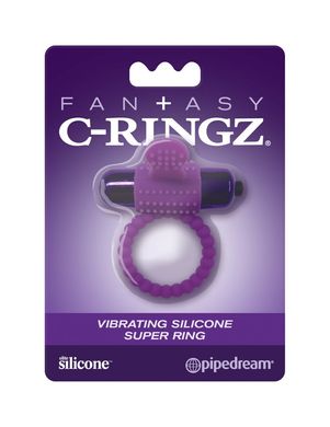 Ерекційне кільце Fantasy C-Ringz Vibrating Silicone Super Ring Purple купити в sex shop Sexy