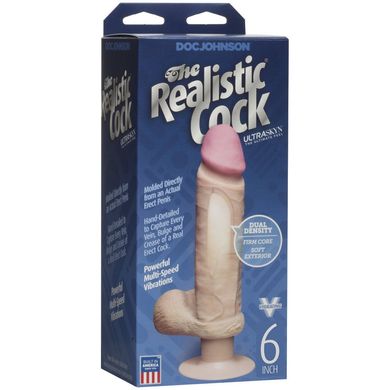 Супер реалистичный вибратор The Realistic Cock 6 inch UltraSkin Vibrating купить в sex shop Sexy