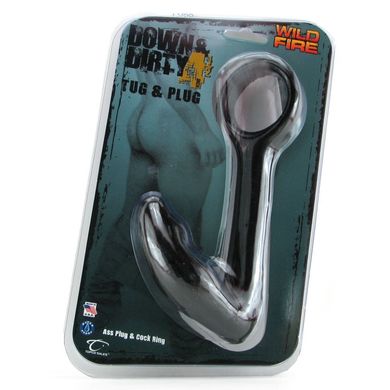 Массажер простаты с кольцом Wildfire Down & Dirty 4.5 Tug & Plug Ass Plug & Cock Ring купить в sex shop Sexy