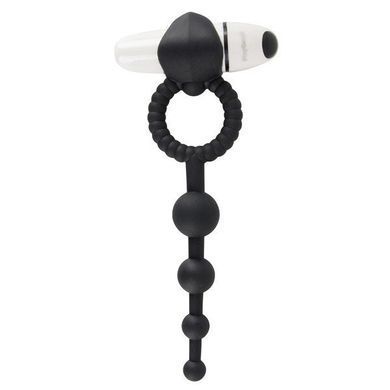 Ерекційне вібро-кільце з анальної ланцюжком Blow Pop Black Penisring купити в sex shop Sexy