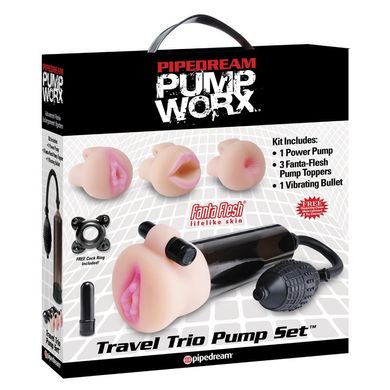 Вакуумна помпа для пеніса Pump Worx Travel Trio Pump Set купити в sex shop Sexy