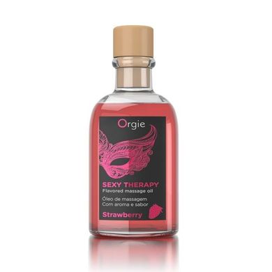 Їстівне масажне масло + перо Orgie Sexy Therapy Strawberry купити в sex shop Sexy
