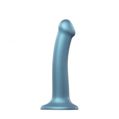 Насадка для страпона Strap-On-Me Mono Density Dildo Blue M, діам. 3,3см, одношаровий силікон, гнучкий купити в sex shop Sexy