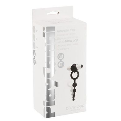 Ерекційне вібро-кільце з анальної ланцюжком Blow Pop Black Penisring купити в sex shop Sexy
