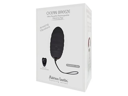 Перезаряжаемое беспроводное виброяйцо Adrien Lastic Ocean Breeze Black купить в sex shop Sexy