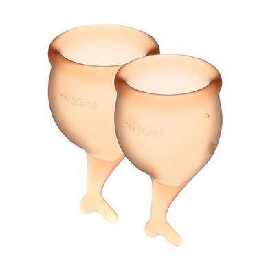 Набір менструальних чаш Satisfyer Feel Secure (orange), 15мл і 20мл, мішечок для зберігання купити в sex shop Sexy