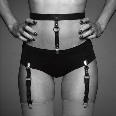 Подтяжки Bijoux Indiscrets MAZE - Suspender Belt for Underwear and Stockings Black купить в sex shop Sexy
