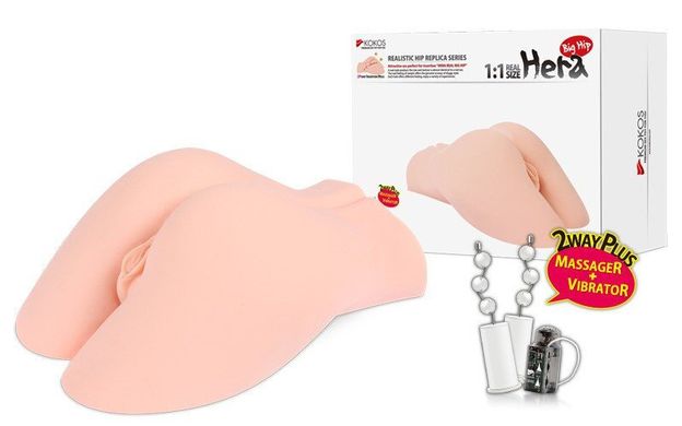Реалистичный мастурбатор с вибрацией, ротацией и голосом Kokos Hera Butt Deluxe купить в sex shop Sexy