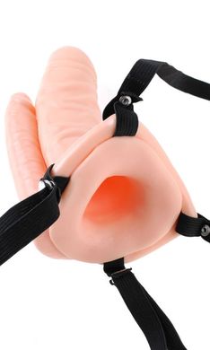 Порожній страпон Fetish Fantasy Series 6 Double Penetrator Hollow Strap-On Flesh купити в sex shop Sexy