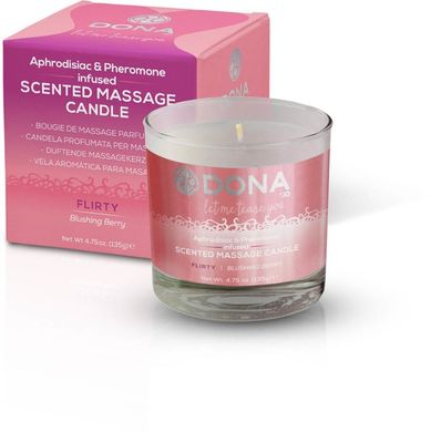 Масажна свічка DONA Scented Massage Candle Blushing Berry Flirty 135г купити в sex shop Sexy