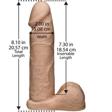 Фалоімітатор-насадка до страпон Realistic 8 Inch UR3 Vac-U-Lock Dildo купити в sex shop Sexy