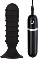 Анальна вібро-пробка Menzstuff Ribbed Torpedo Vibr. 5Inch Black купити в sex shop Sexy