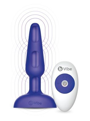 Анальная пробка с ДУ B-Vibe Trio Plug Purple купить в sex shop Sexy