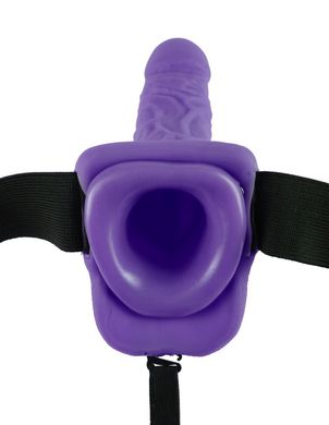 Порожній страпон Fetish Fantasy Series 7 Vibrating Hollow Strap-On with Balls Purple купити в sex shop Sexy