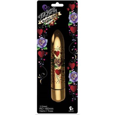 Вібратор Rocks Off RO-160mm TATTOO Hearts and Roses купити в sex shop Sexy