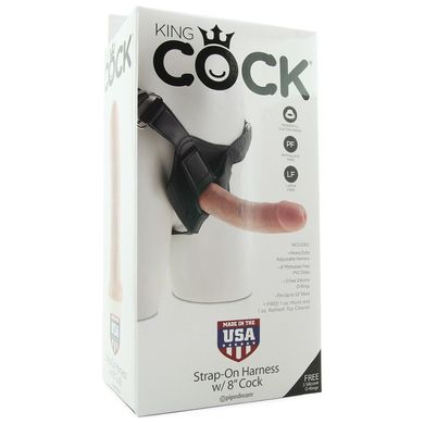 Страпон King Cock Strap-On Harness 8 Cock Flesh купити в sex shop Sexy