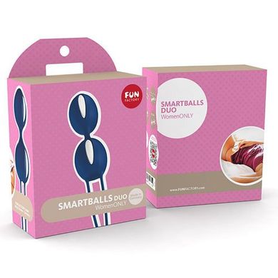 Вагинальные шарики Smartballs Duo Fun Factory Синий/Белый купить в sex shop Sexy