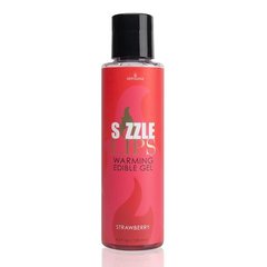 Согревающий массажный гель Sensuva - Sizzle Lips Strawberry (125 мл) купить в sex shop Sexy
