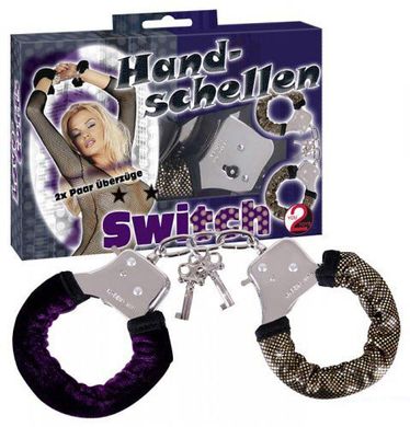 Металлические наручники с набором чехлов Love Cuffs Switch купить в sex shop Sexy