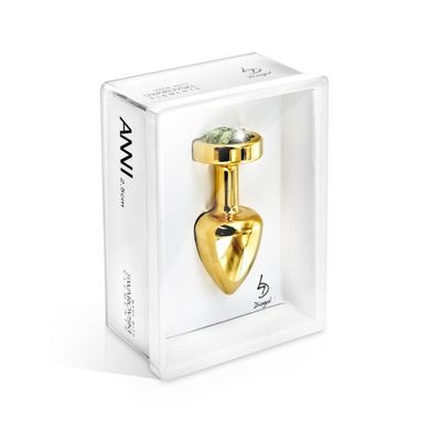 Анальная пробка с кристаллом Diogol Anni R Clover Gold Изумруд 2,5 см. купить в sex shop Sexy