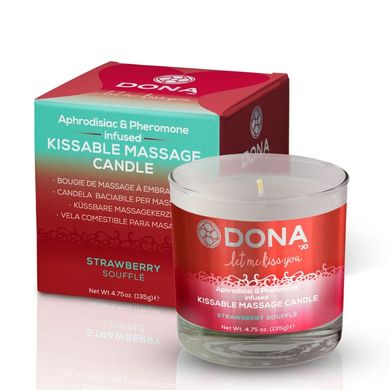 Масажна свічка DONA Scented Massage Candle Strawberry Souffle 125 мл купити в sex shop Sexy