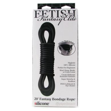 Силиконовый шнур для бандажа Fetish Fantasy Elite Silicone Bondage Rope Black купить в sex shop Sexy
