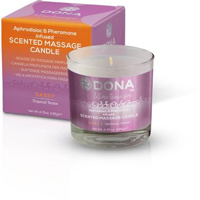 Масажна свічка DONA Scented Massage Candle Tropical Tease Sassy 135г купити в sex shop Sexy