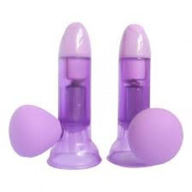 Вібро-помпи на соски Vibrating Nipple Pump Purple купити в sex shop Sexy