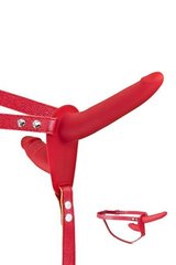Подвійний страпон Fetish Tentation Strap-On with Double Dildo Red купити в sex shop Sexy