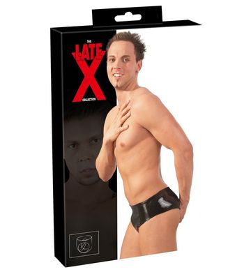 Латексні трусики з фалоімітатором Latex Briefs Black M/L купити в sex shop Sexy