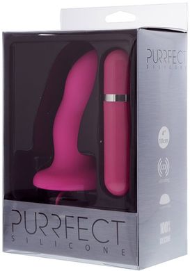 Анальна вібро-пробка Purrfect Silicone 10 Function Plug Pink купити в sex shop Sexy