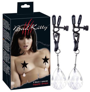 Зажимы для сосков с подвесками Bad Kitty Nipple Drops купить в sex shop Sexy