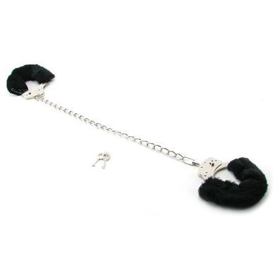 Металеві поножи Furry Leg Cuffs Black купити в sex shop Sexy