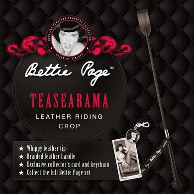 Кожаный стек Bettie Page Teaserama Leather Riding Crop купить в sex shop Sexy