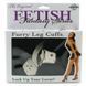 Металеві поножи Furry Leg Cuffs Black купити в секс шоп Sexy