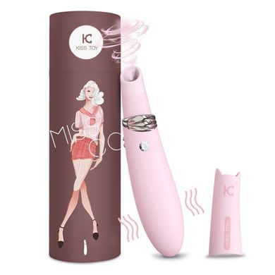 Вакуумний стимулятор з вібрацією KissToy Miss CC Pink, можна використовувати як вібратор, діаметр 36мм купити в sex shop Sexy