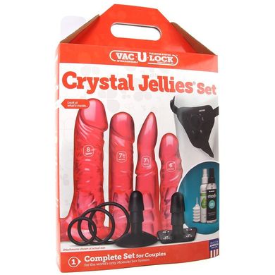 Набор страпонов Vac-U-Lock Crystal Jellies Set купить в sex shop Sexy