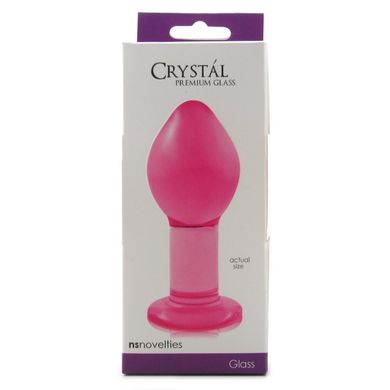 Стеклянная анальная пробка Crystal Pink Large купить в sex shop Sexy