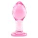 Стеклянная анальная пробка Crystal Pink Large купить в секс шоп Sexy